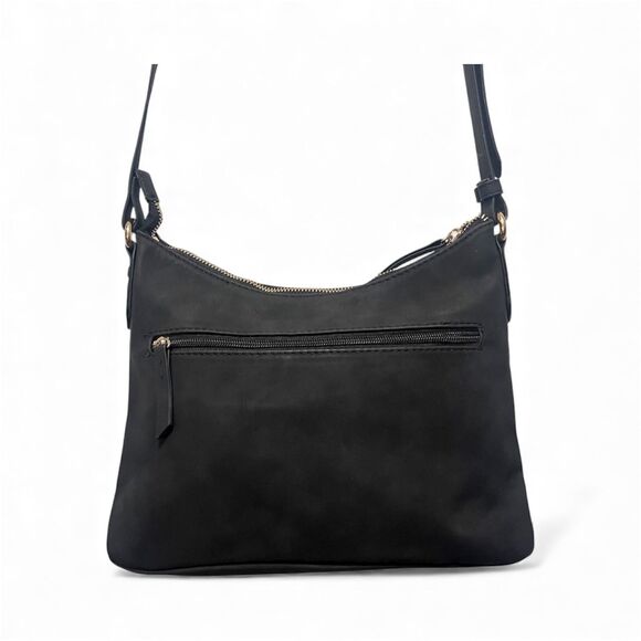 Rosetti Jane Crossbody Shoulder Bag Purse in Black & Gold Adjustable Strap NWOT - Picture 5 of 8